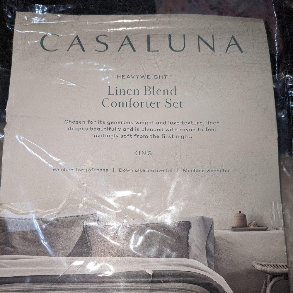 Heavyweight Linen Blend Comforter Set